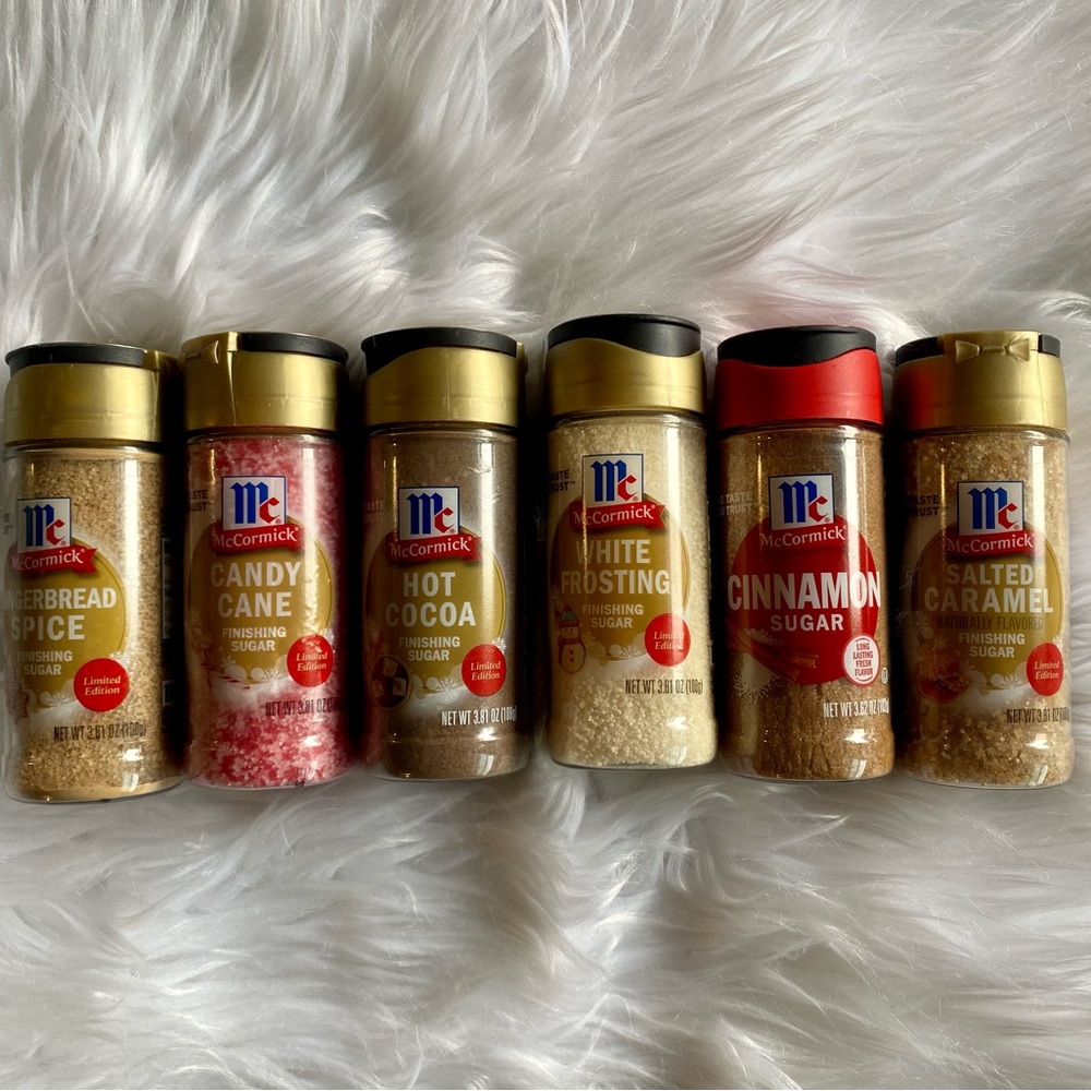 COPY - COPY - McCormick Limited Edition Finishing Sugar lot of 6 holiday flavor…